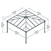 Palram Pérgola (429 x 429 x 298 cm, Antracita)