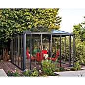 Palram Pérgola de jardín (L x An: 360 x 360 cm, Antracita, Bronce)