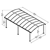 Palram Carport (L x An: 649 x 359 cm, Altura de entrada: 219 cm)