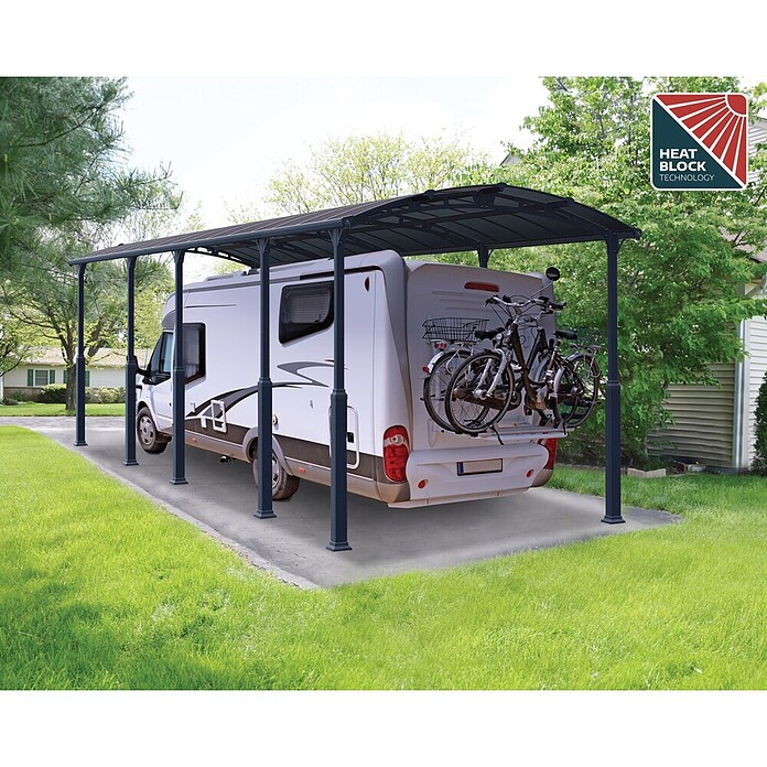 Palram Carport (L x An: 1.077 x 359 cm, Altura de entrada: 329 cm)