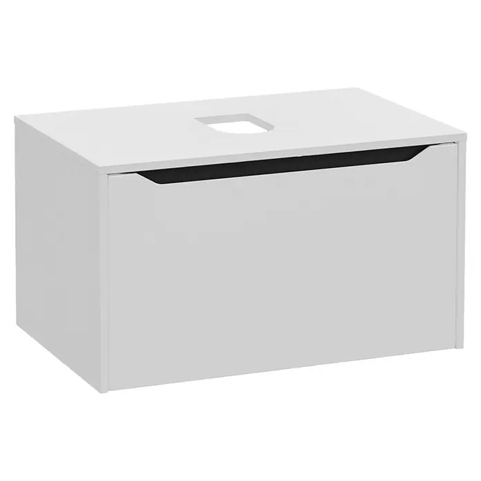 VitrA Integra Square Waschtischunterschrank Integra Square - B x T x H: 80 x 52 x 42 cm, Hellgrau - Weißer Waschtischunterschrank mit oberem Ausschnitt für ein Becken und integrierter Griffleiste.