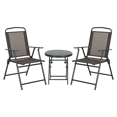 Outsunny  Gartenstuhl-Set mit Tisch