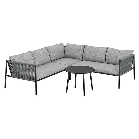 Outsunny  Gartenstuhl-Set Polyrattan Lounge-Set