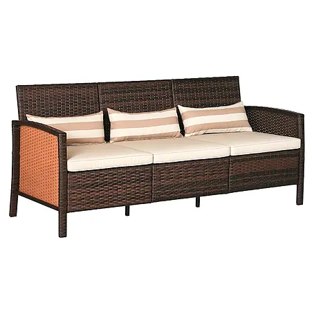 Outsunny  Gartenstuhl-Set Outdoor-Sitzecke 3-teilig