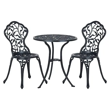 Outsunny  Gartenstuhl-Set mit Tisch