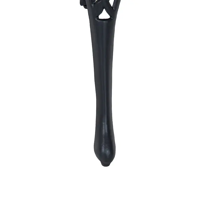 Outsunny Gartenstuhl-Set mit Tisch - 2 Stk., Aluminiumguss, Schwarz, B x T x H: 60 x 45 x 65 cm - Dunkles, verziertes Möbelbein mit geschnitzten Details und verjüngter Form.