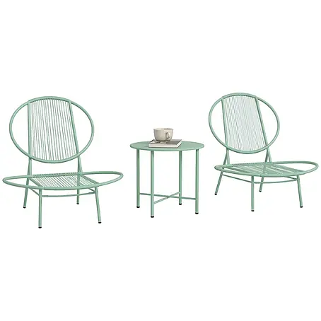Outsunny  Gartenstuhl-Set mit Tisch