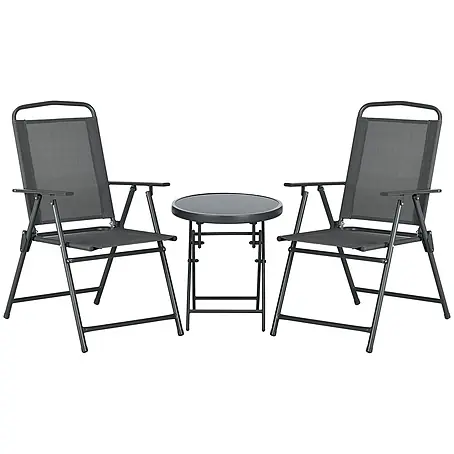 Outsunny  Gartenstuhl-Set mit Tisch