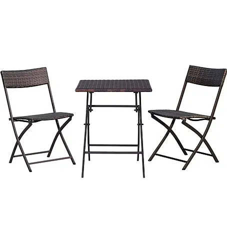 Outsunny  Gartenstuhl-Set mit Tisch