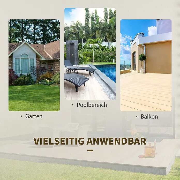 Outsunny Gartenstuhl-Set mit Tisch - 2 Stk., Metall, PE Polyrattan, Klappbar, Braun, B x T x H: 60 x 47 x 72 cm - Helles Outdoor-Terrassenbelag, vielseitig einsetzbar in Garten, Poolbereich und auf Balkonen.