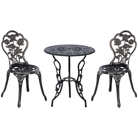 Outsunny  Gartenstuhl-Set mit Tisch