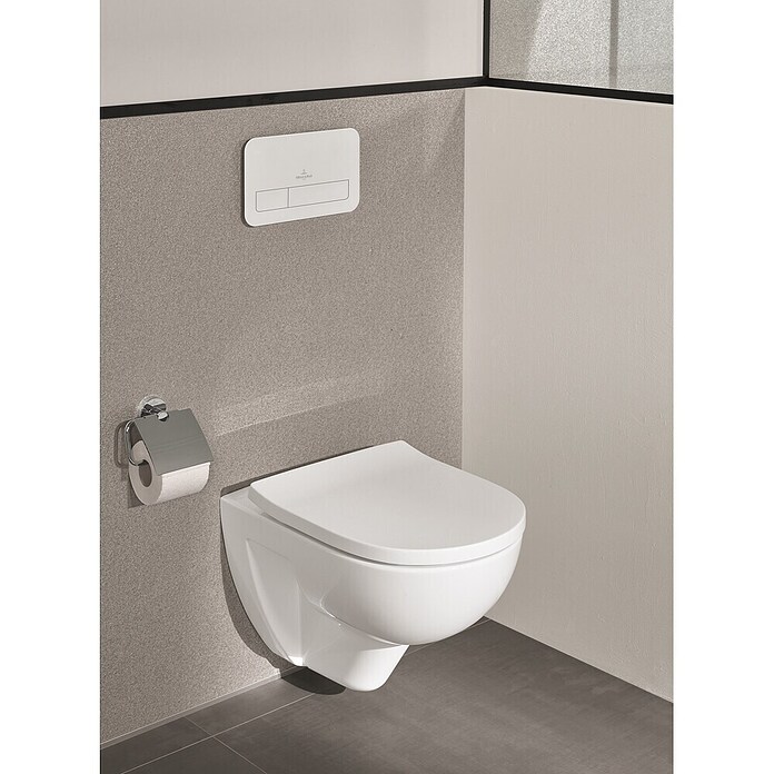 Villeroy & Boch Set za stenski WC Targa Twist Flush  (Izpiranje brez roba, Brez posebne glazure, Oblika splakovanja: Globok, WC odtok: Vodoravno, Bela) | 3943 - WC Wand Marke | DBBA - Keramik Marke | DBB - Keramik | DB - Keramik/Wannen | D - Sanitär | BAUHAUS