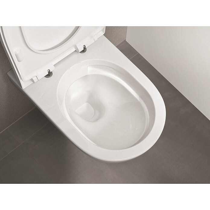 Villeroy & Boch Set za stenski WC Targa Twist Flush  (Izpiranje brez roba, Brez posebne glazure, Oblika splakovanja: Globok, WC odtok: Vodoravno, Bela) | 3943 - WC Wand Marke | DBBA - Keramik Marke | DBB - Keramik | DB - Keramik/Wannen | D - Sanitär | BAUHAUS
