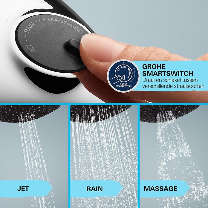 Grohe QuickFix Vitalio Start Douchekop 110 (Aantal functies: 3 st., Chroom) | BAUHAUS