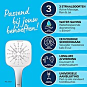 Grohe Douchekop Vitalio SmartActive 130 Cube (Aantal functies: 3 st., Chroom, Vierkant) | BAUHAUS