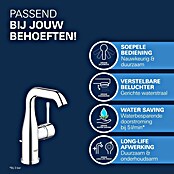 Grohe Essence New Wastafelkraan M-Size Chroom (Met trekstang, Chroom, Glanzend)