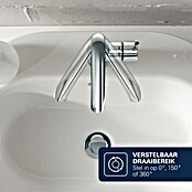 Grohe Essence New Wastafelkraan M-Size Chroom (Met trekstang, Chroom, Glanzend)