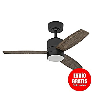 Eglo Ventilador de techo Mandaree (Diámetro: 106 cm, Negro/Madera, Con bombillas, LED)