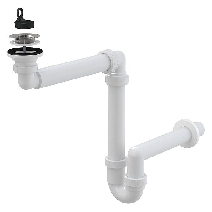 Sifon za umivalnik  (Polipropilen, Premer odtoka: 40 mm) | 4040 - Sifons/Abläufe/Ablaufgarnituren | DCDA - Wasserinstallation | DCD - Sanitärinstallation | DC - Sanitärinstallation | D - Sanitär | BAUHAUS