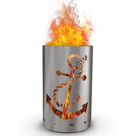 TiKo-Design  Holzkohlegrill Feuertonne-Anker