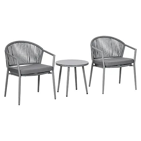 Outsunny  Loungemöbel-Set mit Tisch
