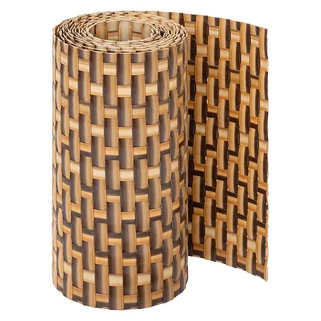 Jardinion  Sichtschutzelement 250cm Sichtschutzstreifen 19cm x 2,4mm Doppelstabmattenzaun Braun