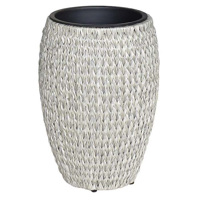 Pflanztopf Rattan Fishbone (Kunststoff, Farbe: Moonshine) | BAUHAUS