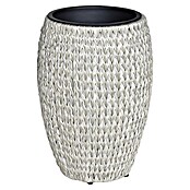 Pflanztopf Rattan Fishbone (Kunststoff, Farbe: Moonshine) | BAUHAUS