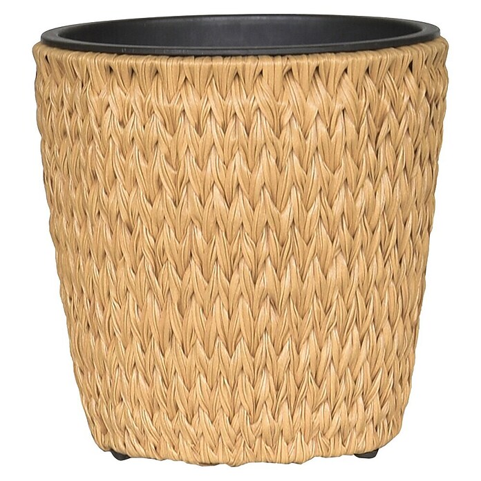 Pflanztopf Zylinder Rattan Fishbone (Light Straw, Ø x H: 36 x 33 cm) | BAUHAUS