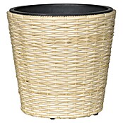Pflanztopf Rattan Twister (Barley white, Ø x H: 28 x 27 cm) | BAUHAUS