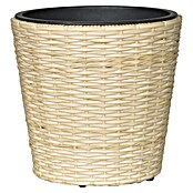 Pflanztopf Rattan Twister (Barley white, Ø x H: 36 x 33 cm) | BAUHAUS