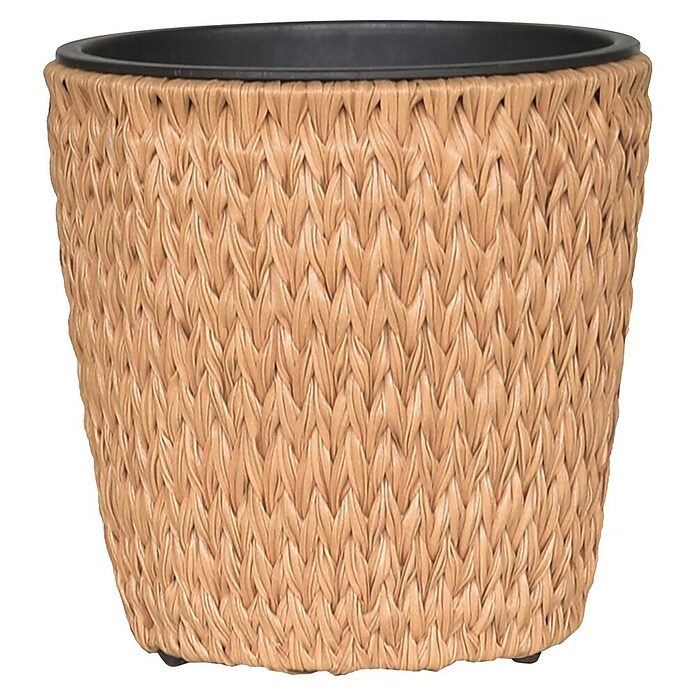 Pflanztopf Zylinder Rattan Fishbone (Golden Tan, Ø x H: 36 x 33 cm) | BAUHAUS