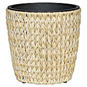 Pflanztopf Zylinder Rattan Fishbone (Barley white, Ø x H: 36 x 33 cm) | BAUHAUS
