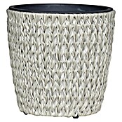 Pflanztopf Zylinder Rattan Fishbone (Moonshine, Ø x H: 36 x 33 cm) | BAUHAUS