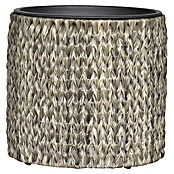 Pflanztopf Zylinder Rattan Fishbone (Grey, Ø x H: 44 x 40 cm) | BAUHAUS