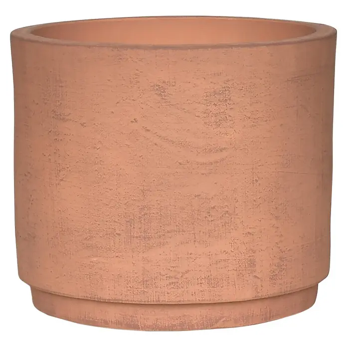Pflanztopf Rovigo - Taupe, Außenmaß (Ø x H): 42 x 36 cm, 1 Stk. - Hellbrauner, runder Terrakotta-Blumentopf mit rustikaler Textur.