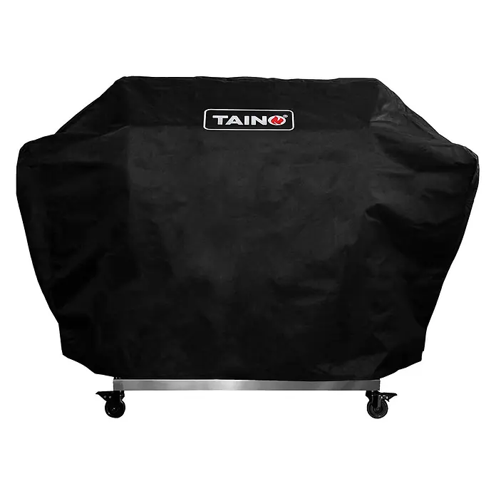TAINO Grill-Schutzhülle Abdeckhaube 165x55x105cm (BxTxH) - Schwarz - Schwarze TAINQ Grillabdeckung schützt einen Grill auf Rollwagen.