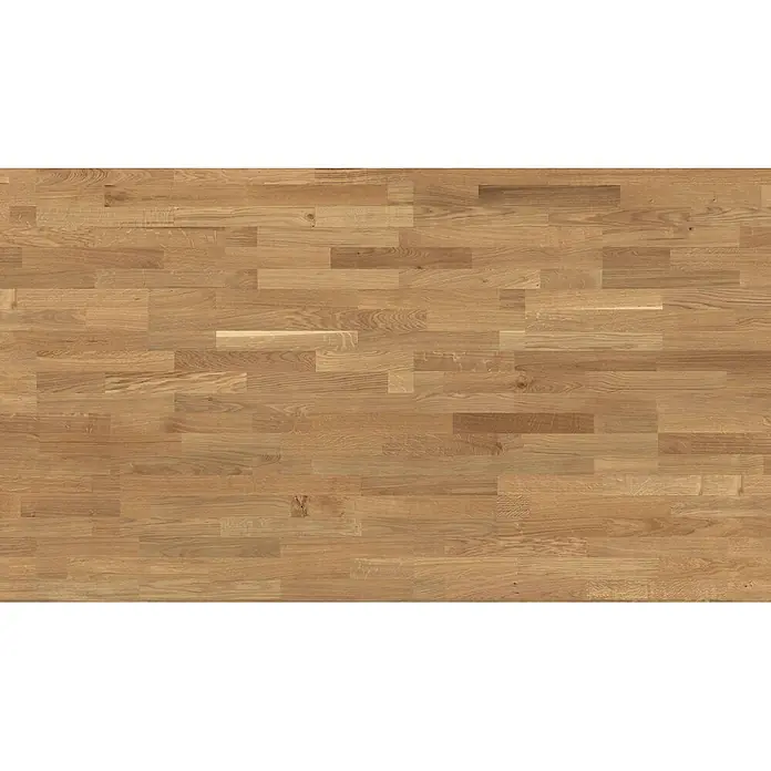 Living by Haro Parkett - Eiche geölt, Schiffsboden, 1.085 x 180 x 12 mm - Hellbrauner Eichenholz-Parkettboden mit Blockmuster.