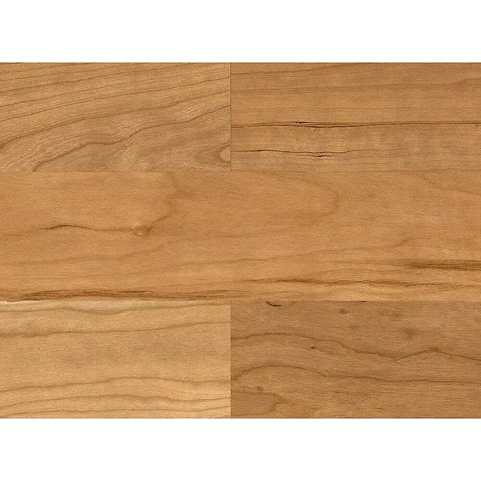 Living by Haro Parkett - Amerikanischer Kirschbaum, Schiffsboden, 2.200 x 180 x 13,5 mm - Helle braune Holzfußbodendielen mit natürlicher Maserung, mit dunkleren Ästen und Haarrissen.