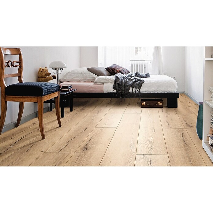 Living by Haro Laminat Gran Via Eiche Italica Creme (2.200 x 243 x 8 mm, Landhausdiele)