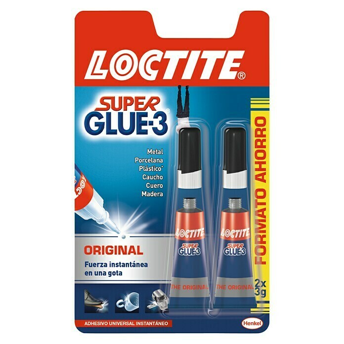 Loctite Pegamento universal Super Glue-3 (2 × 3 g, Tubo)