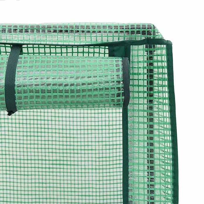 Furnicato Hochbeet Inklusive Gewächshaus-Aufsatz - 80 x 40 x 138 cm, Kunststoff, Weiß - Grüne, transparente Gewächshausabdeckung mit Gitterverstärkung, hochgerollte Klappe mit Gurten.