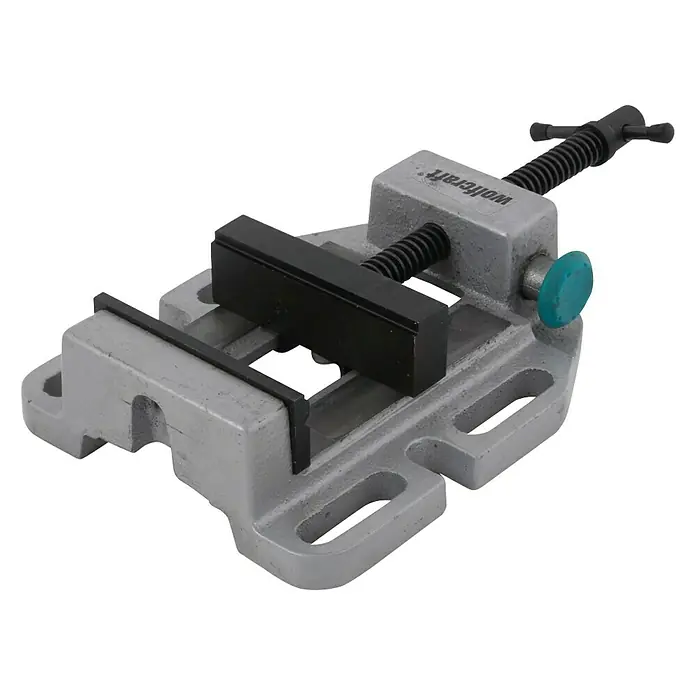 Wolfcraft Mordaza de sujeción - Anchura de sujeción: 80 mm - Tornillo de banco con un diseño robusto para un agarre seguro. Ideal para trabajos de taller y proyectos de bricolaje.