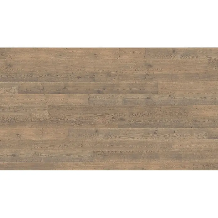 Living by Haro Parkett - Eiche Tabak Retro, Landhausdiele, 2.200 x 180 x 13,5 mm - Hellerbrauner Holzplankenboden mit natürlicher Maserung und subtilen Grautönen.