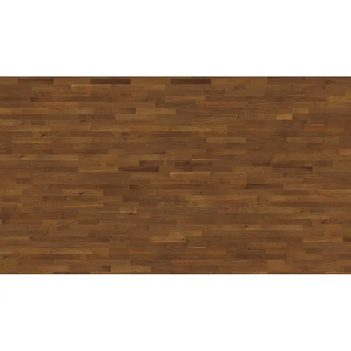 Living by Haro Parkett - Eiche Mocca, Schiffsboden, 2.200 x 180 x 12 mm - Warmer brauner Holzparkettboden mit horizontal verlegten Dielen unterschiedlicher Länge und natürlicher Maserung.