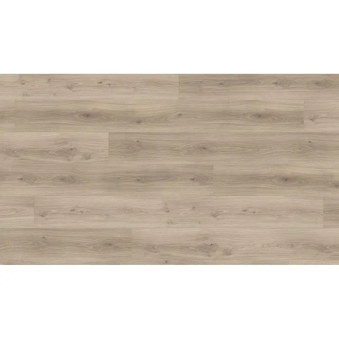 Living by Haro Laminat Gigante - Eiche Laval Grau, Landhausdiele, 2.200 x 243 x 8 mm - Hellbeiger Holzdielenboden mit natürlicher Maserung und dezenten Ästen.