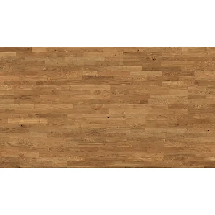 Living by Haro Parkett - Eiche Natur strukturiert geölt, Schiffsboden, 2.200 x 180 x 13,5 mm - Natürlicher Holzfußboden mit verschiedenen Dielen in warmen Brauntönen und sichtbarer Maserung.