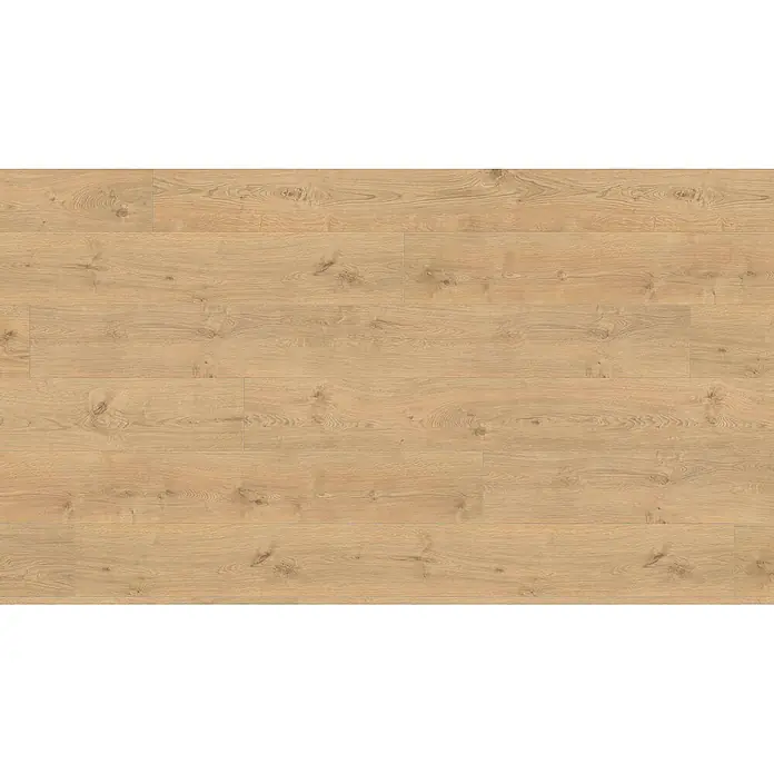 Living by Haro Laminat Gigante - Eiche Calgary Creme, Landhausdiele, 2.200 x 243 x 8 mm - Helle Holzplankenboden mit natürlicher Maserung und Astdetails.