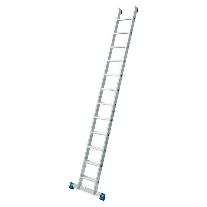 Krause Stabilo Stufen-Anlegeleiter (Arbeitshöhe: 4,1 m, Anzahl Tritte: 12 Stufen, Tiefe Stufen: 80 mm, Aluminium)