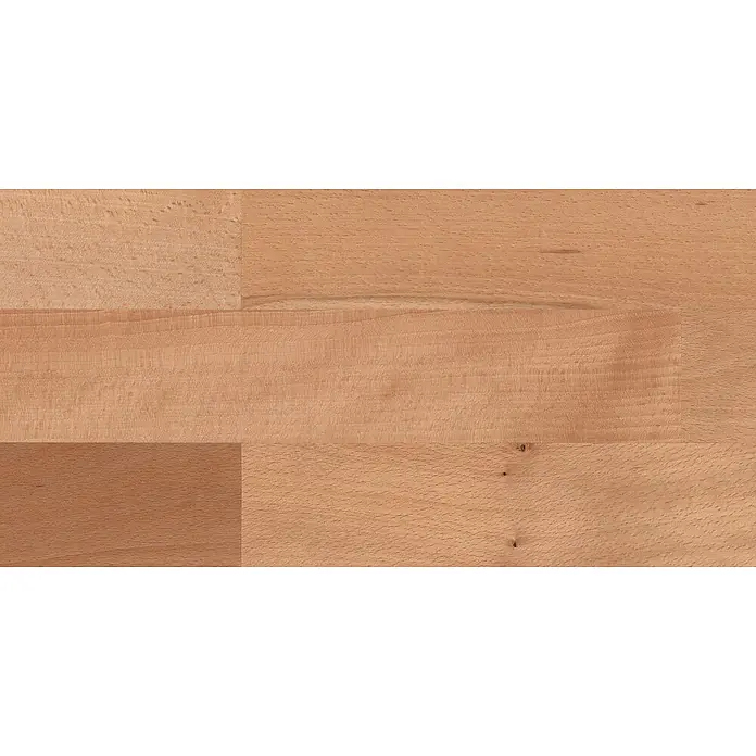LOGOCLIC Parkett - Buche, Schiffsboden, 1.085 x 180 x 12 mm - Hellbraune Holzplanken mit feiner Maserung.